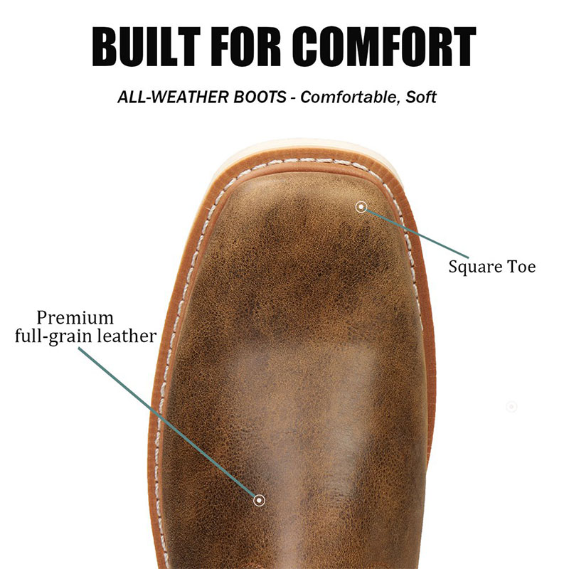 Sureway 10” Men's Western Slip On Work cowboy Boots 