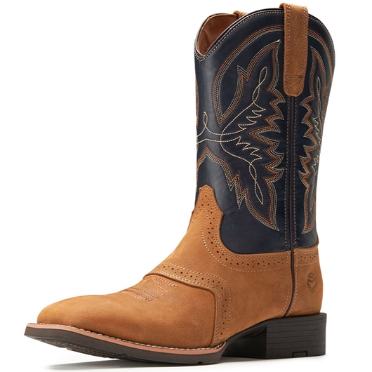 Sureway Men's Western Boots-Soft Toe Square Toe Cowboy Work Boots for Men