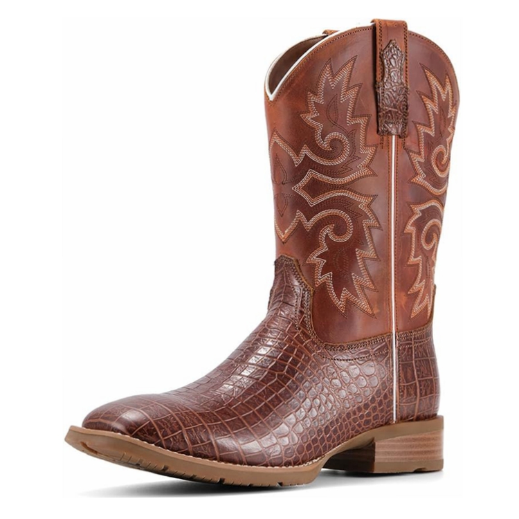 Sureway Men's Western Cowboy Boots Square Toe work boots 