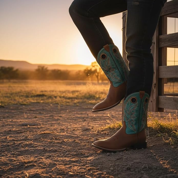 Sureway 10” Men's Western Boots Comfort Cowboy  Casual Boots 