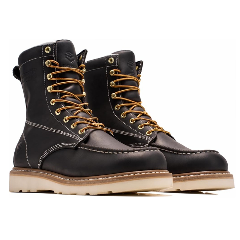 Black boots Soft Toe shoes for men