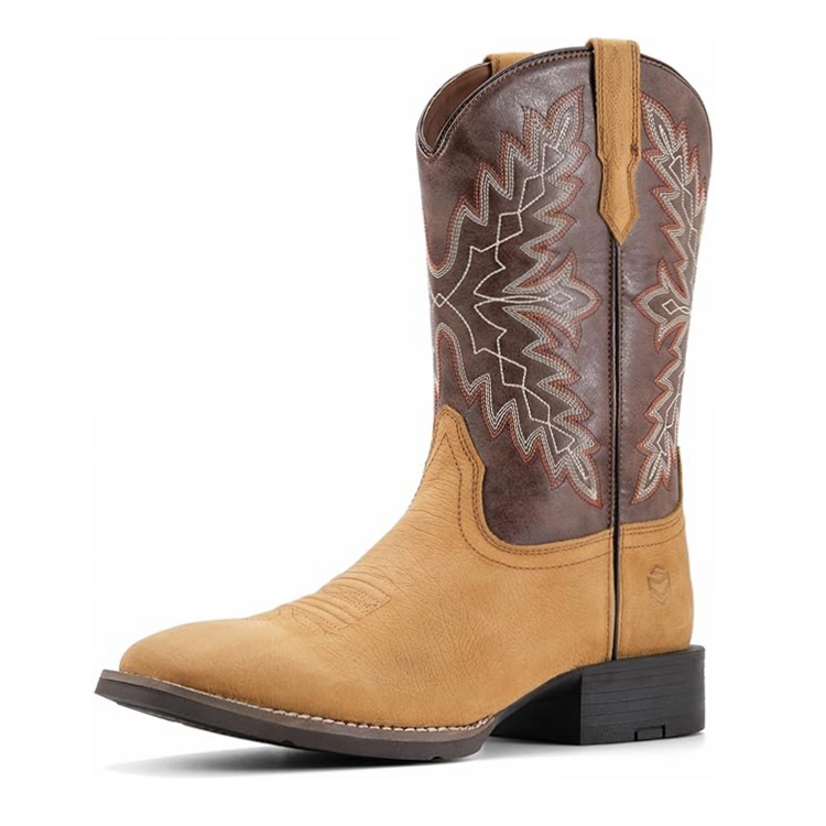 SUREWAY Casual Western Boots Square Toe Cowboy Work Boots  1012