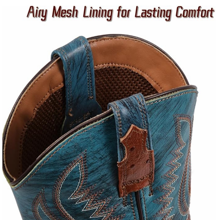 SUREWAY Western Boots Men’s Square Toe Work Boot