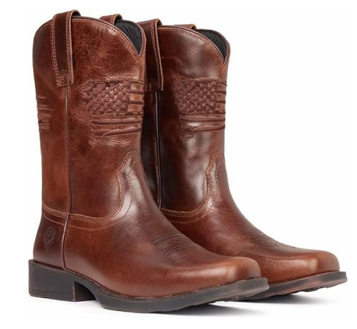 Sureway Men's Western Boots-Soft Toe,Square Toe Cowboy Work Boots for Men