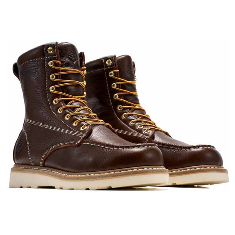 8 inch work boots Soft toe work boots for men