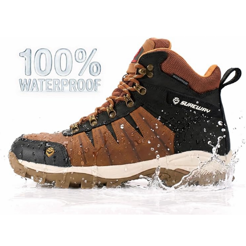 Sureway Mens Heavy Duty waterproof Soft Toe Work Boots