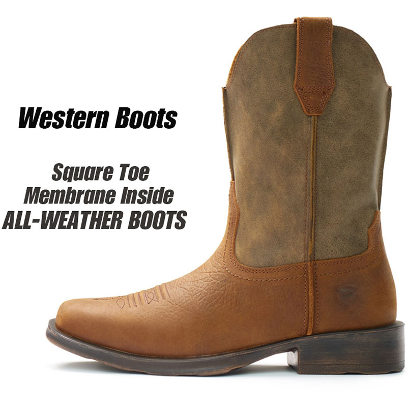 Sureway Men's Western Boots-Soft Toe,Square Toe Cowboy Work Boots for Men