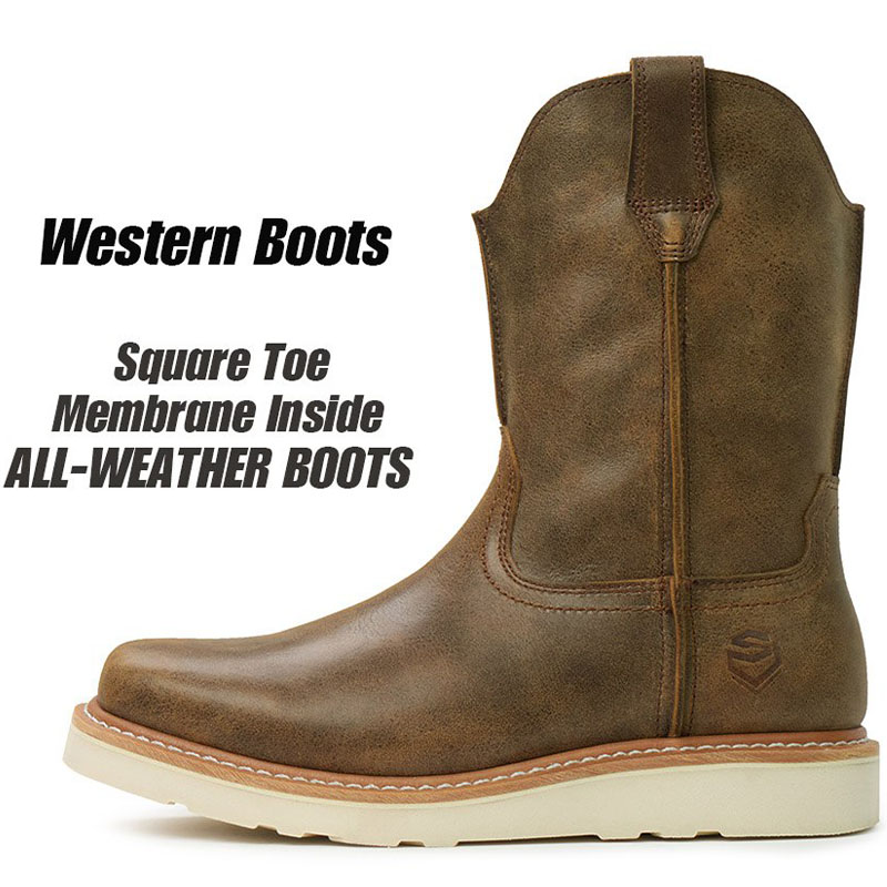 Sureway 10” Men's Western Slip On Work cowboy Boots 