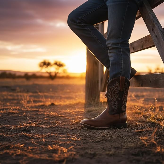 Sureway Men's Wellington Work Boot Casual Cowboy Boots 1009