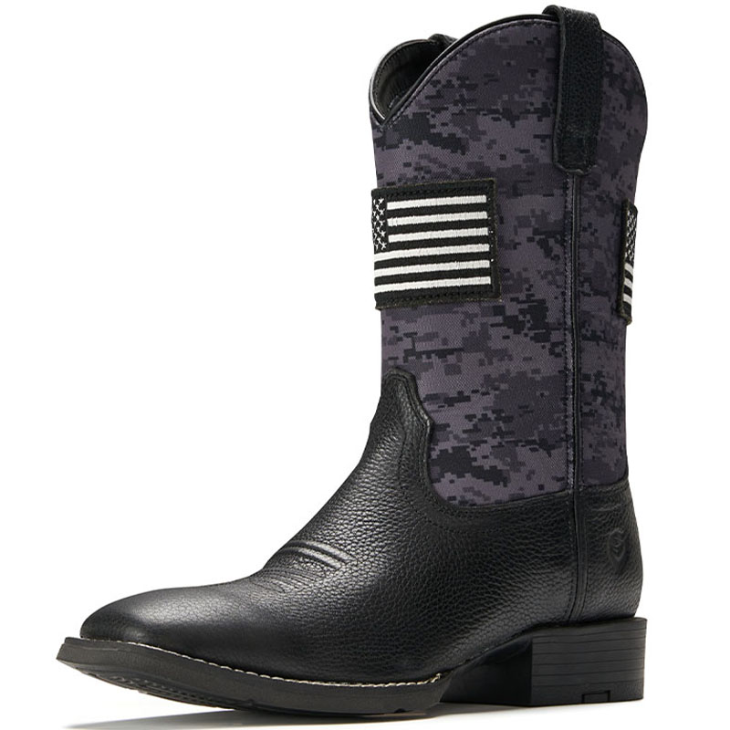  SUREWAY Casual Western Boots Soft Toe Square Toe Cowboy Work Boots for Men