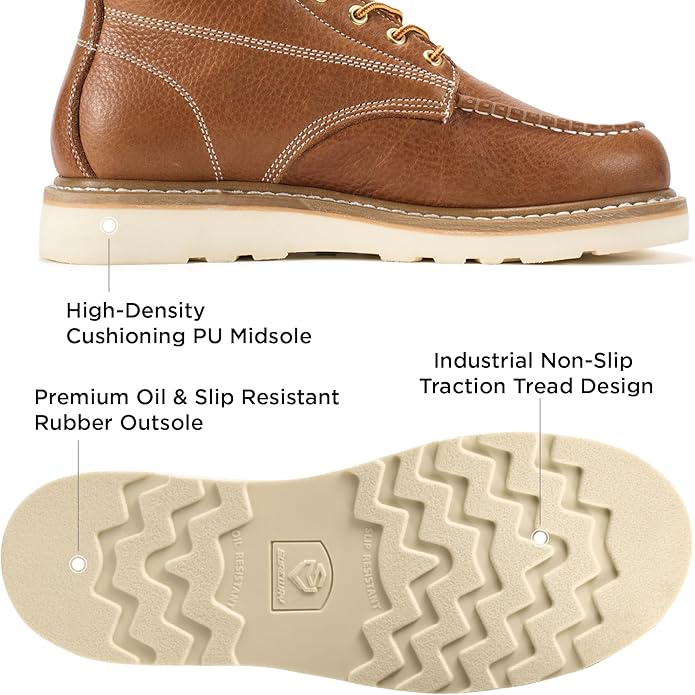 Sureway Men's 8-inch Soft Toe Lightweight Work Boots 803