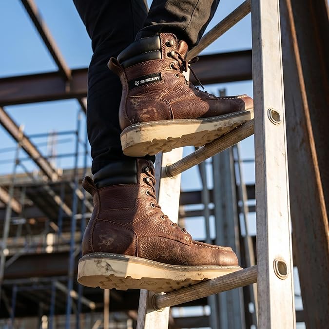 Sureway Men’s 8 inch Moc Toe  Work Boots