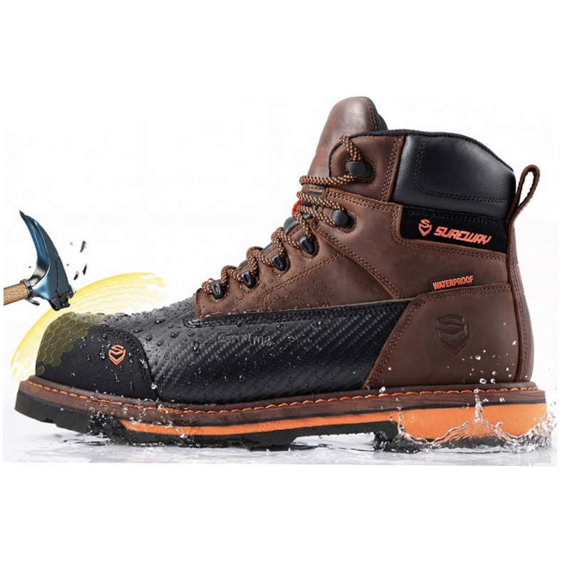 comp toe work boots Men's waterproof Work Boots Sureway