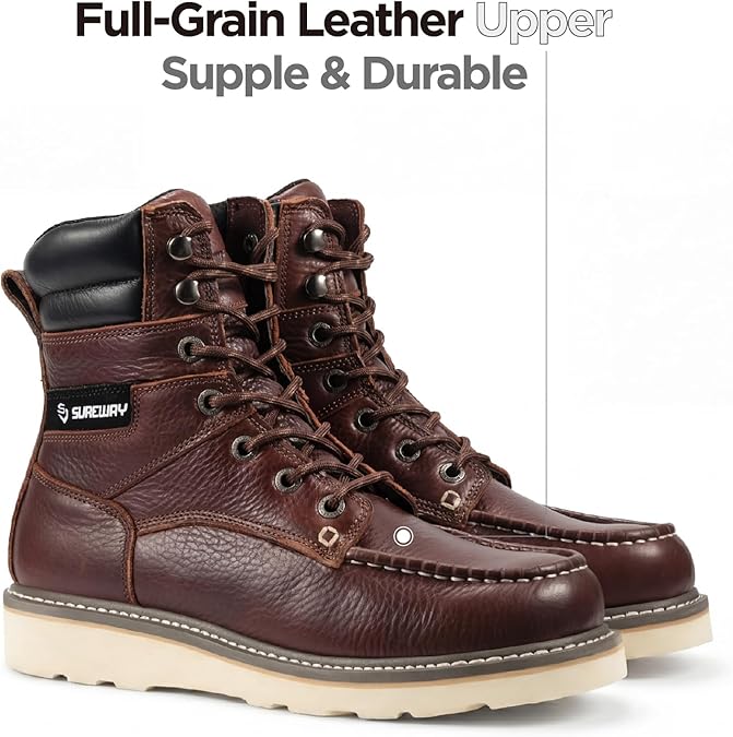Sureway Men’s 8 inch Moc Toe  Work Boots