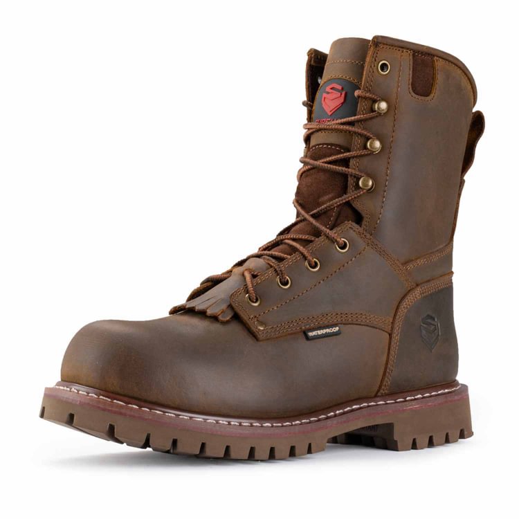 Sureway Men's 8-inch Steel Toe Waterproof Logger Boots 1020
