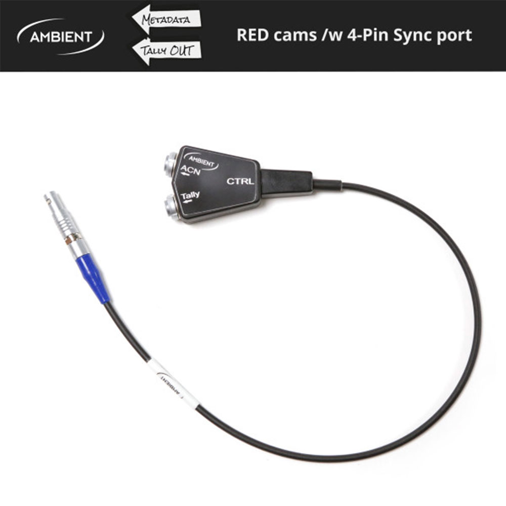 Ambient ACN & Tally OUT from RED cameras with 4-pin CTRL port