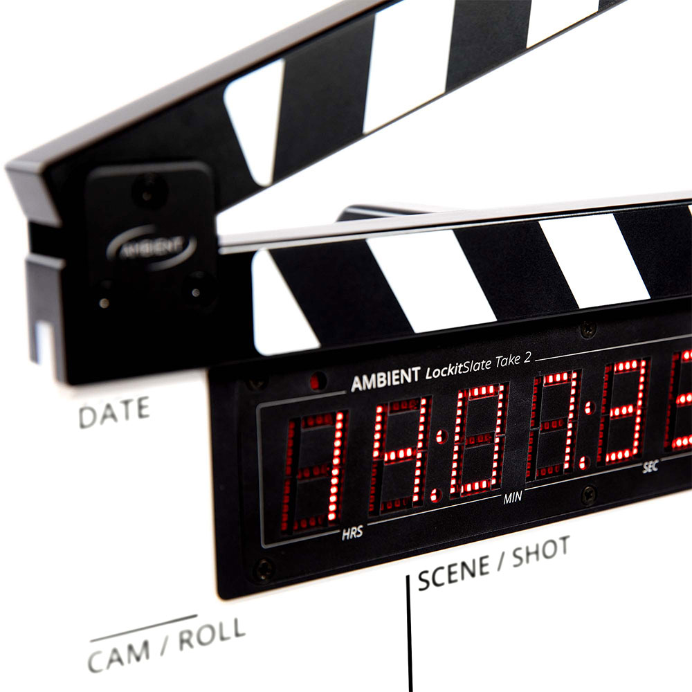 Ambient ACN-LS2 LockitSlate Take 2 Timecode Clapperboard-Pinknoise Systems