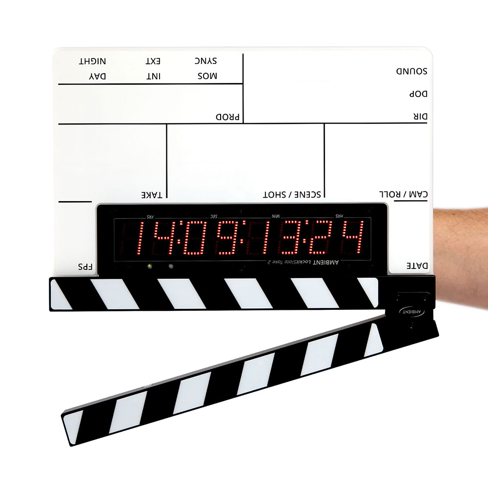 Ambient ACN-LS2 LockitSlate Take 2 Timecode Clapperboard-Pinknoise Systems