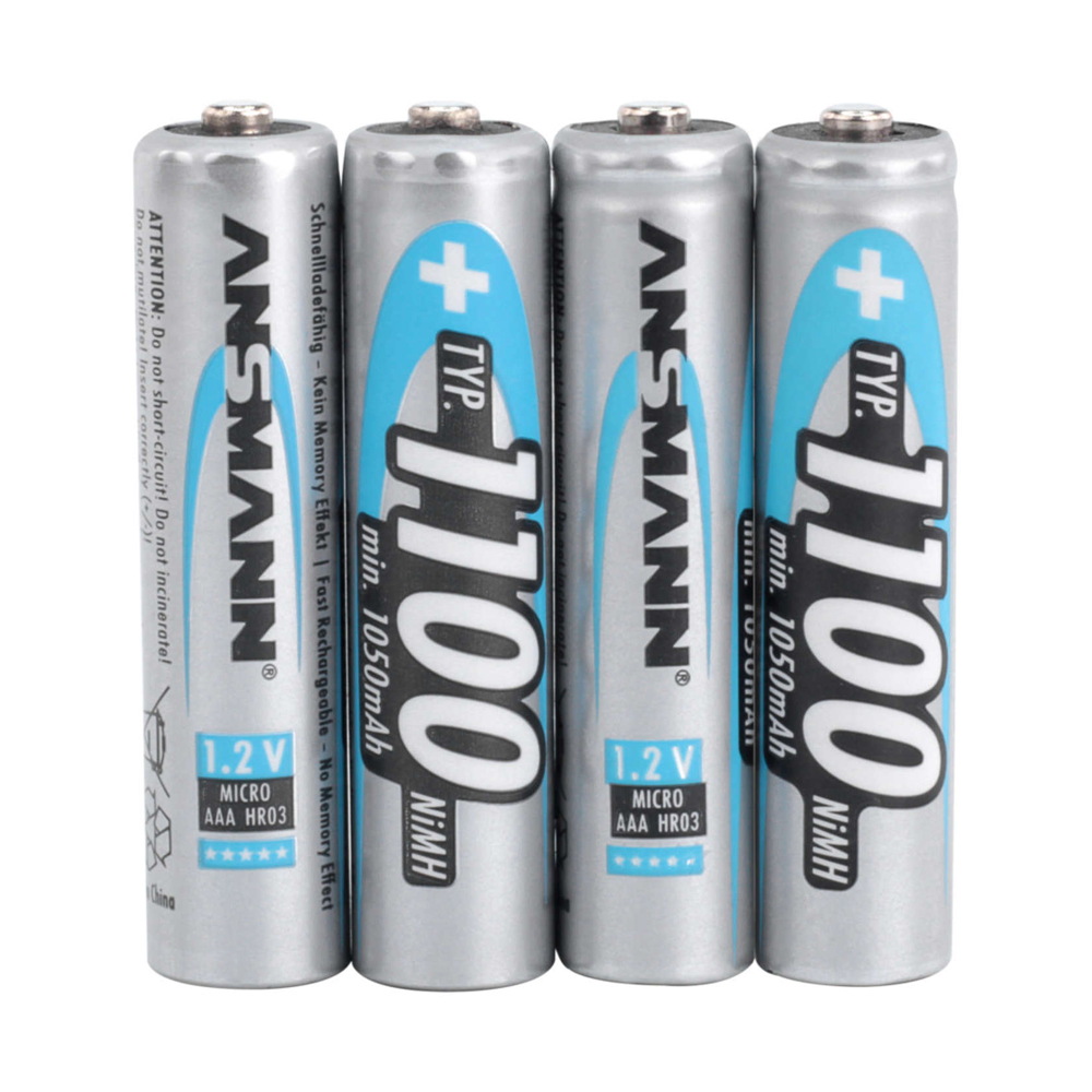 Ansmann 1100mAh AAA Rechargeable Batteries (4 Pack)