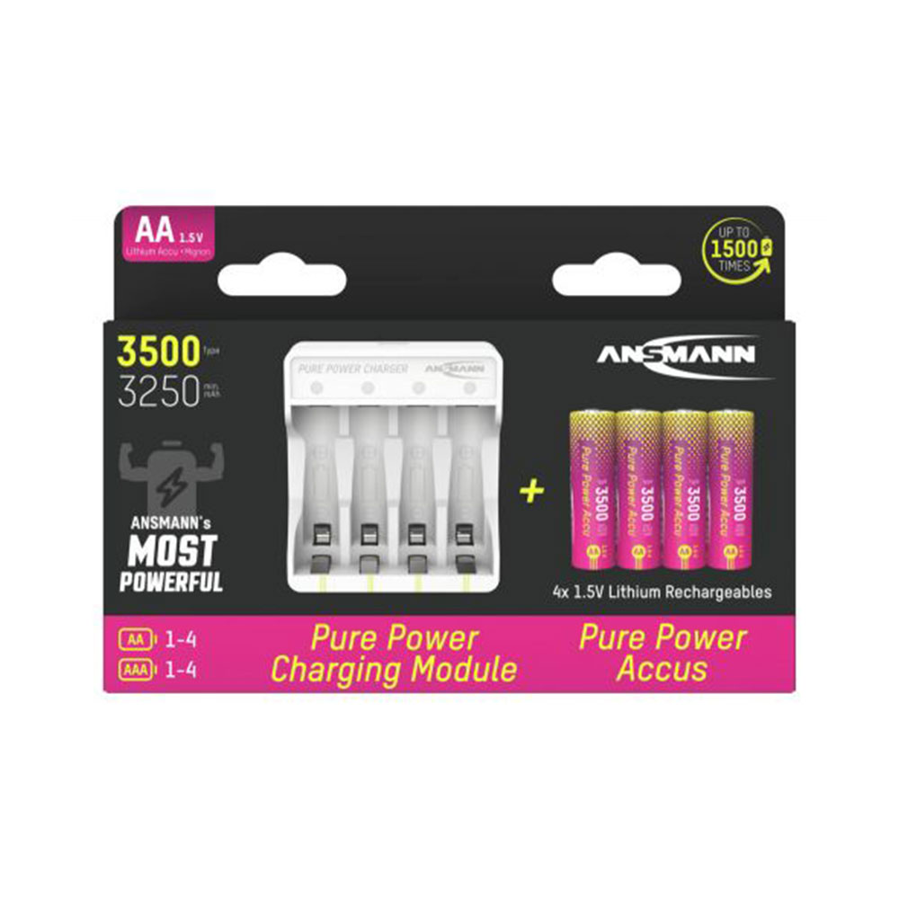 Ansmann Pure Power Set 4× AA / HR6 Battery Packs and Charging Module