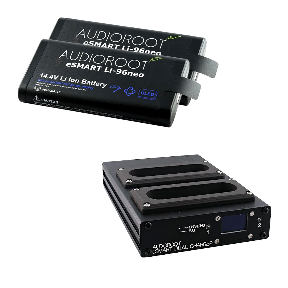 Audioroot eSmart 96Wh Smart Lithium Batteries and eSmart Dual Battery Charger