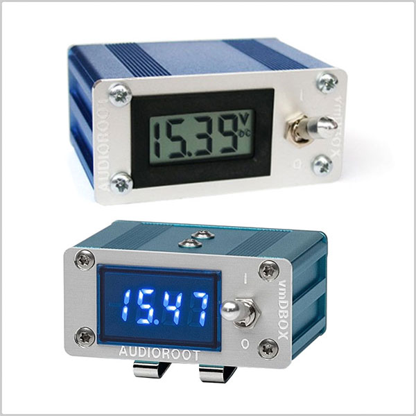 Audioroot vmDBOX Power Distributor with Voltmeter (Various Connectors)-Pinknoise Systems