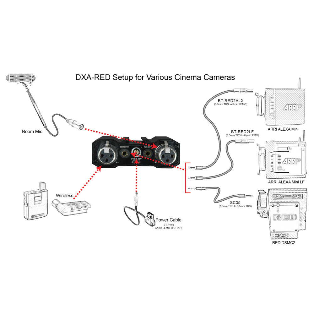 Beachtek DXA-RED Compact Low Noise Preamplifier
