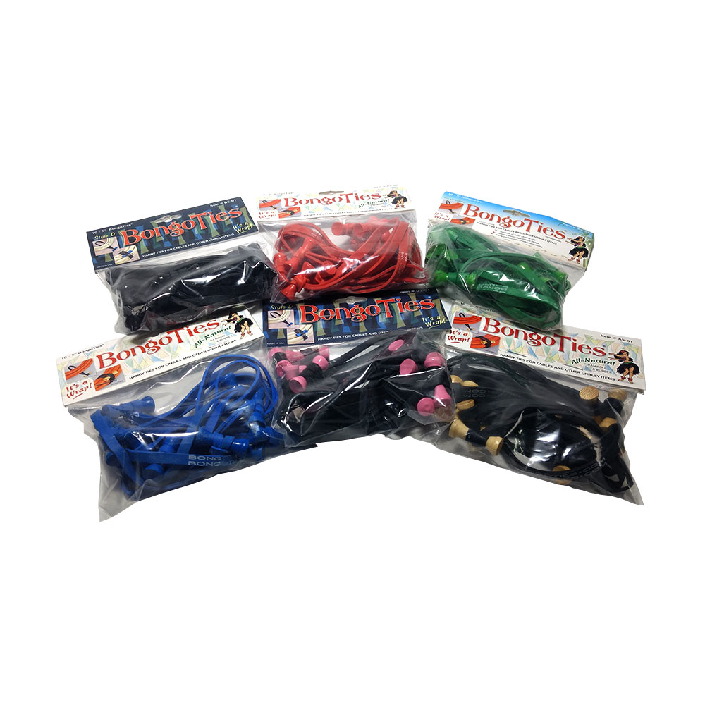 Bongo Ties Multi-Purpose Elastic Ties (10 Pack)-Pinknoise Systems