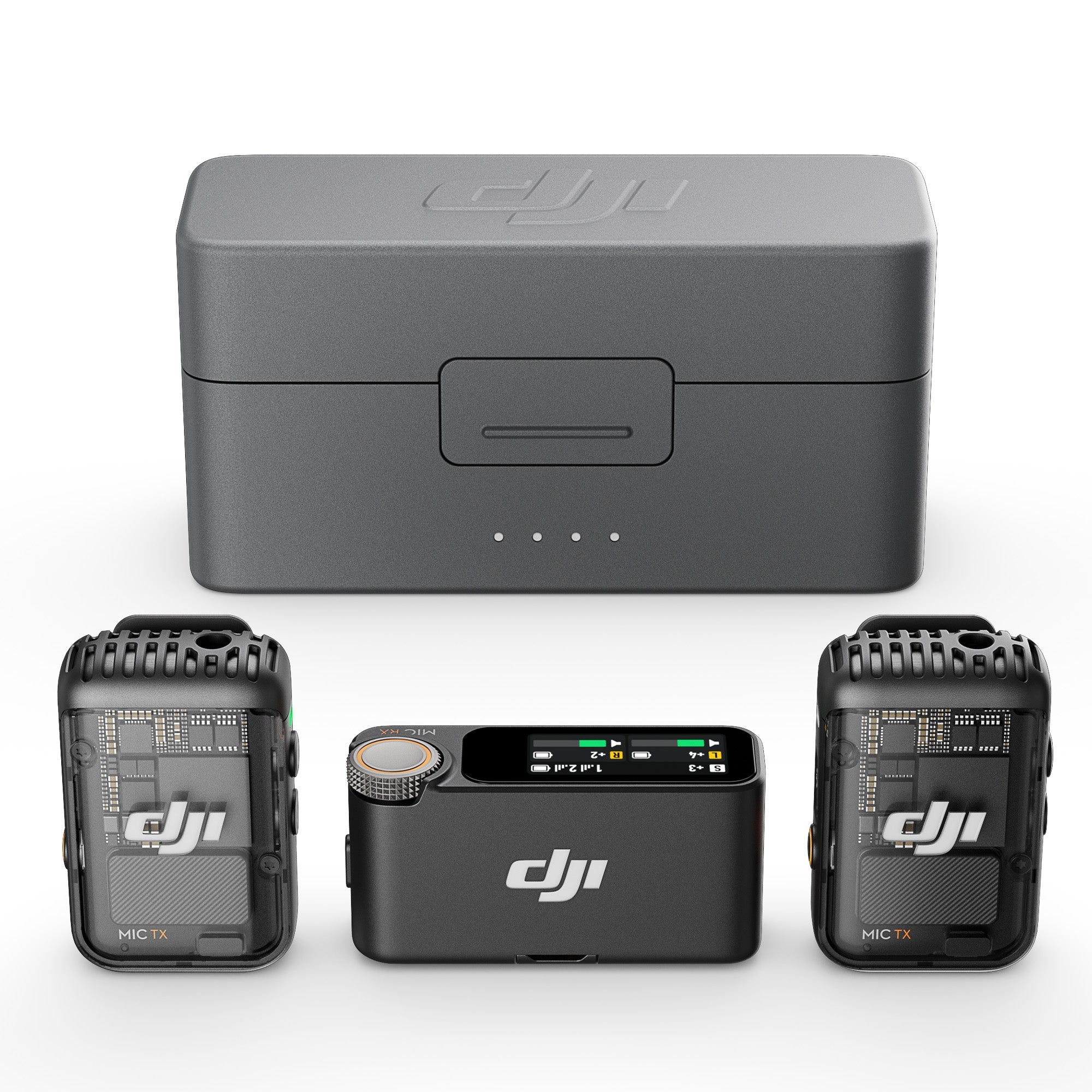 DJI Mic 2 Kit - 2 Transmitters, 1 Receiver + Charging Case
