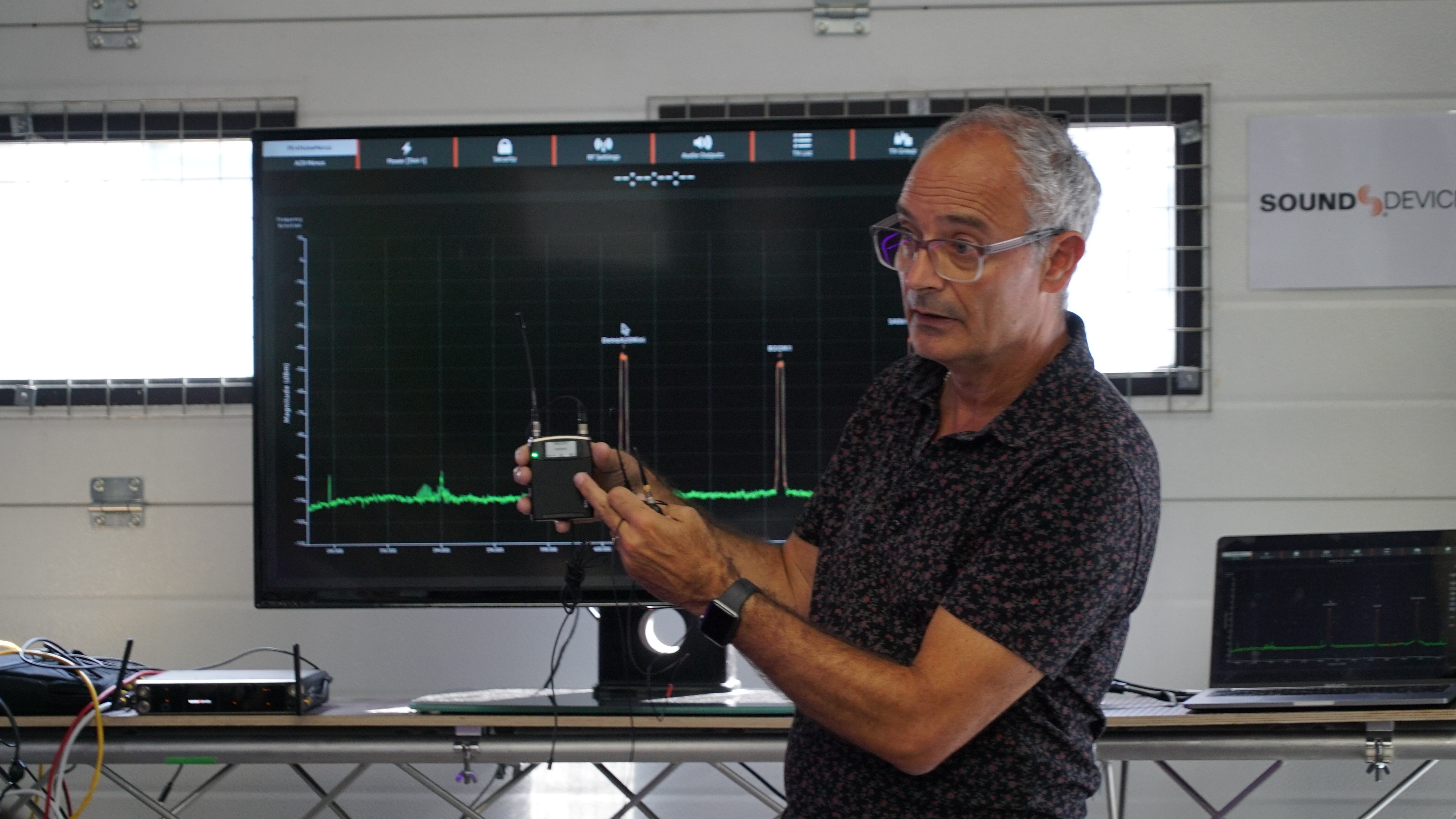 Paul Isaac speaking at the Pinknoise x Sound Devices event&nbsp;