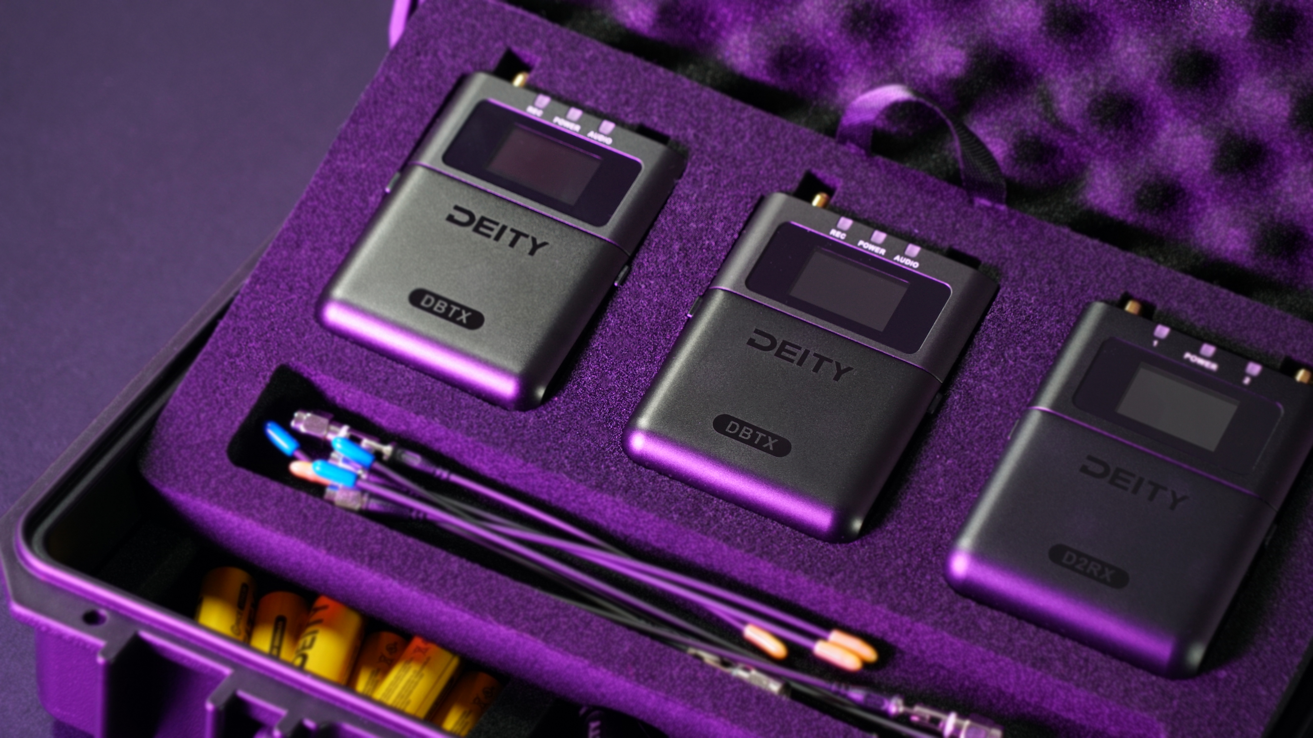 deity theos in case with purple lighting 