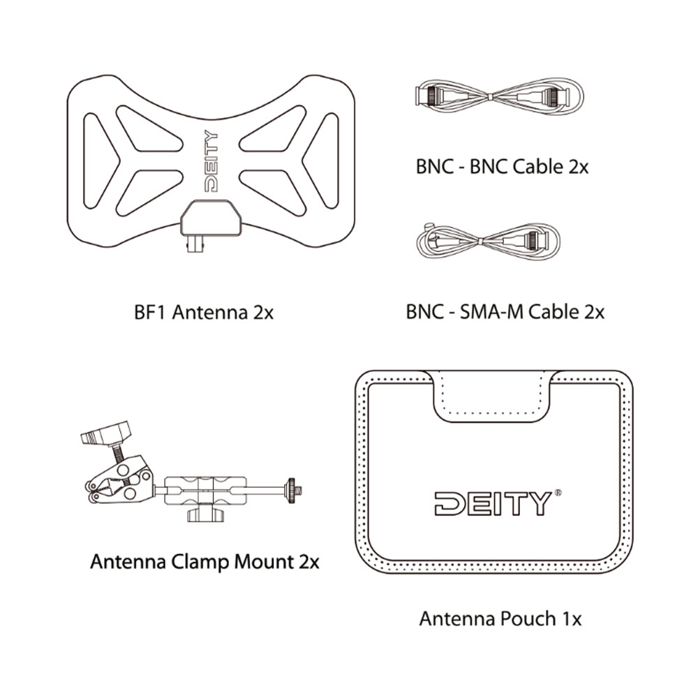 Deity BF1 Butterfly Antenna - Wideband Antenna
