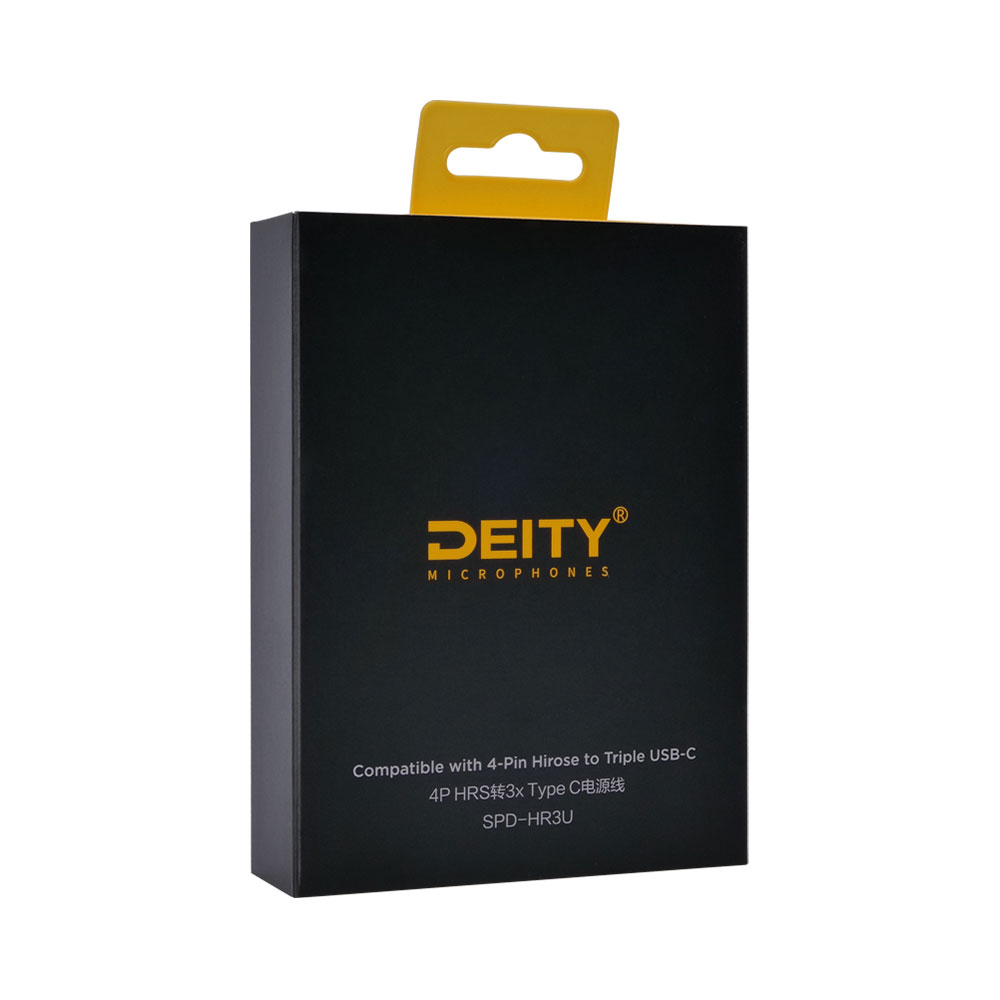 Deity SPD-HR3U 4-Pin Hirose Power Cable to 3x USB-C-Pinknoise Systems