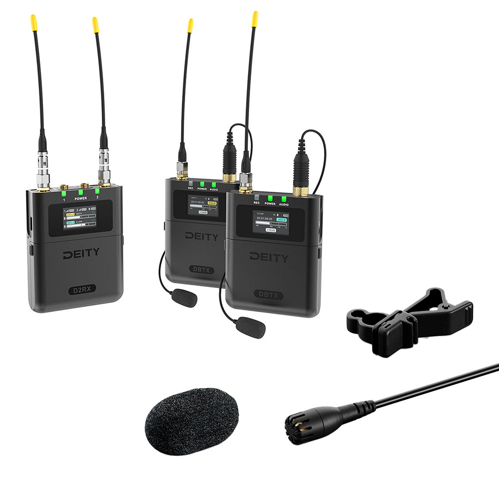 Deity Theos Digital Wireless System and 2 x DPA 2061 Omnidirectional Lavalier Microphone