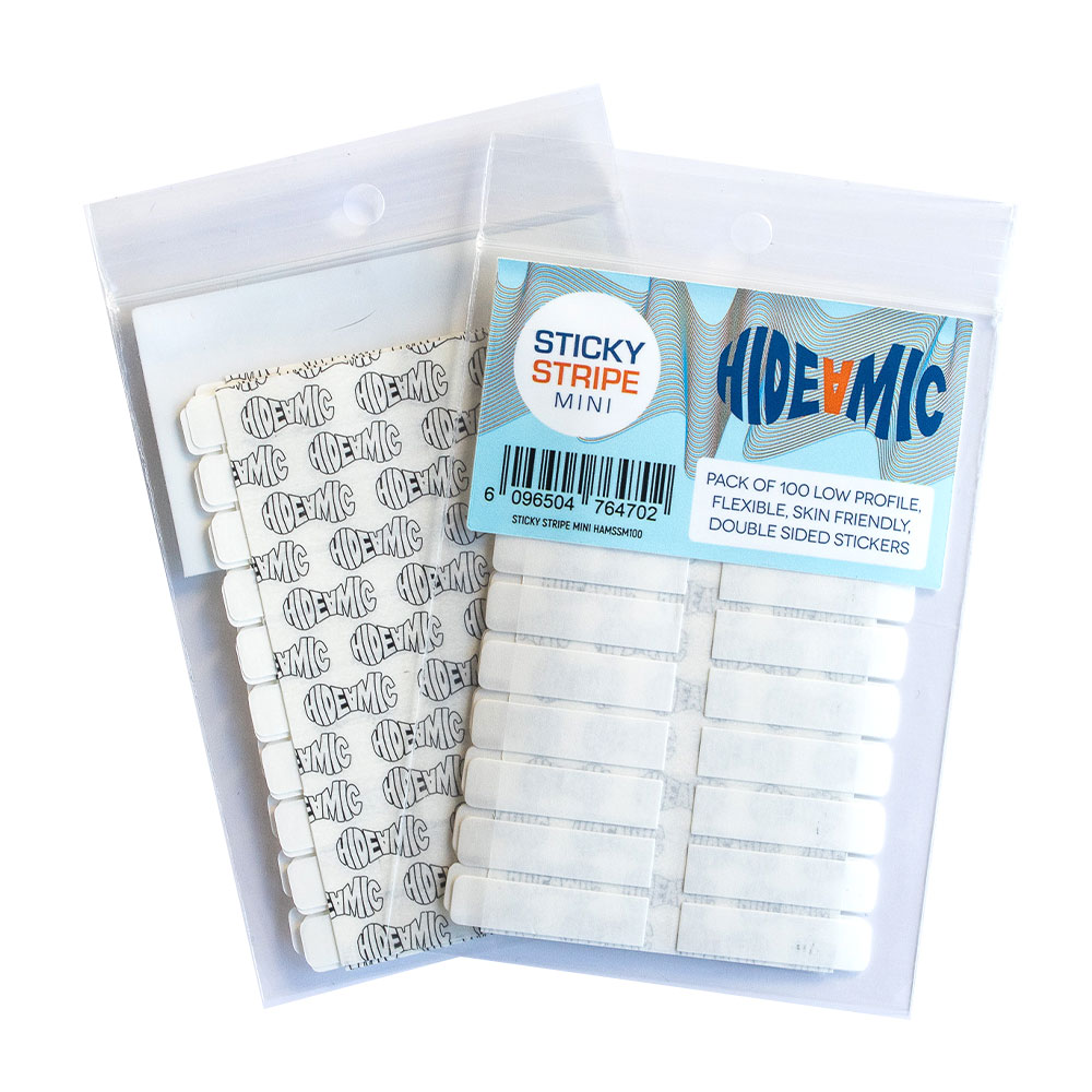 Hide-A-Mic Sticky Stripe Mini (100 Pack)