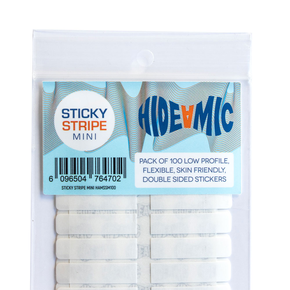 Hide-A-Mic Sticky Stripe Mini (100 Pack)