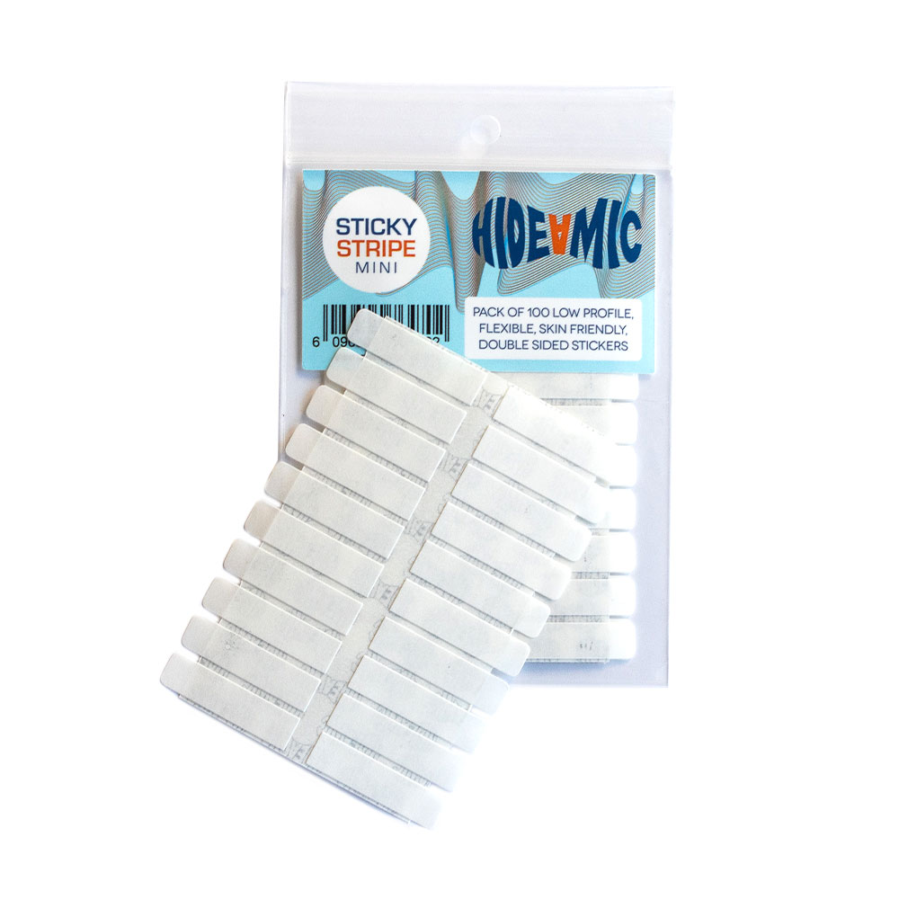 Hide-A-Mic Sticky Stripe Mini (100 Pack)