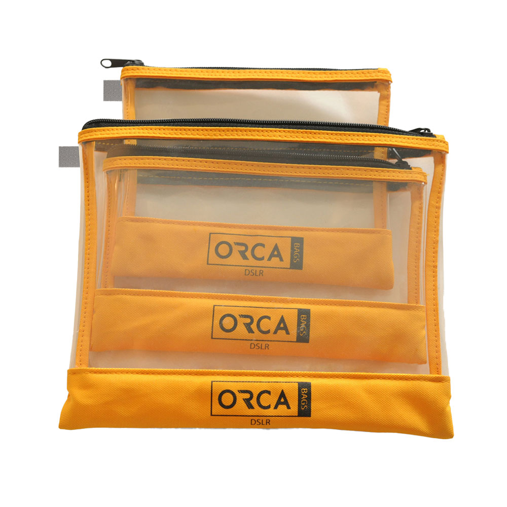 ORCA Transparent Accessories Pouch Set of 3-Pinknoise Systems