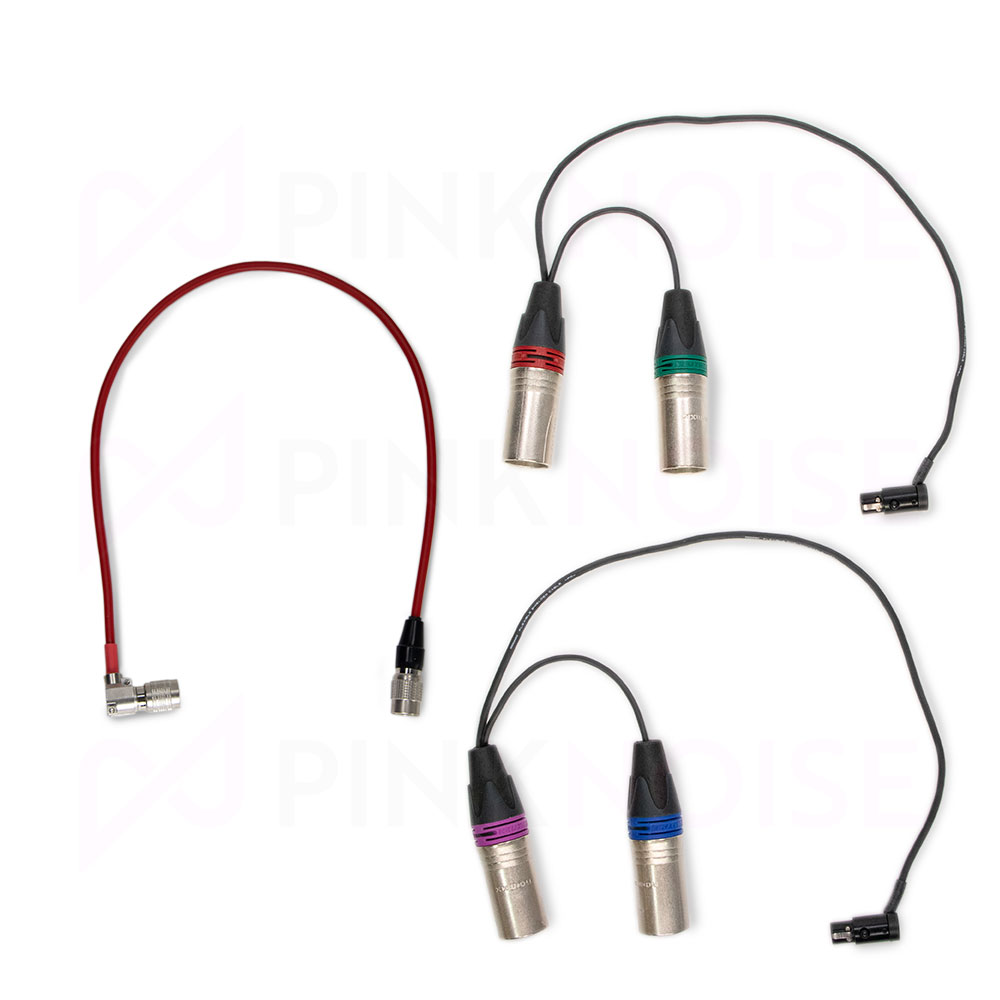 Pinknoise Custom Output & Power Cable Set for Wisycom MCR54 (BPA54 Bottom Plate)