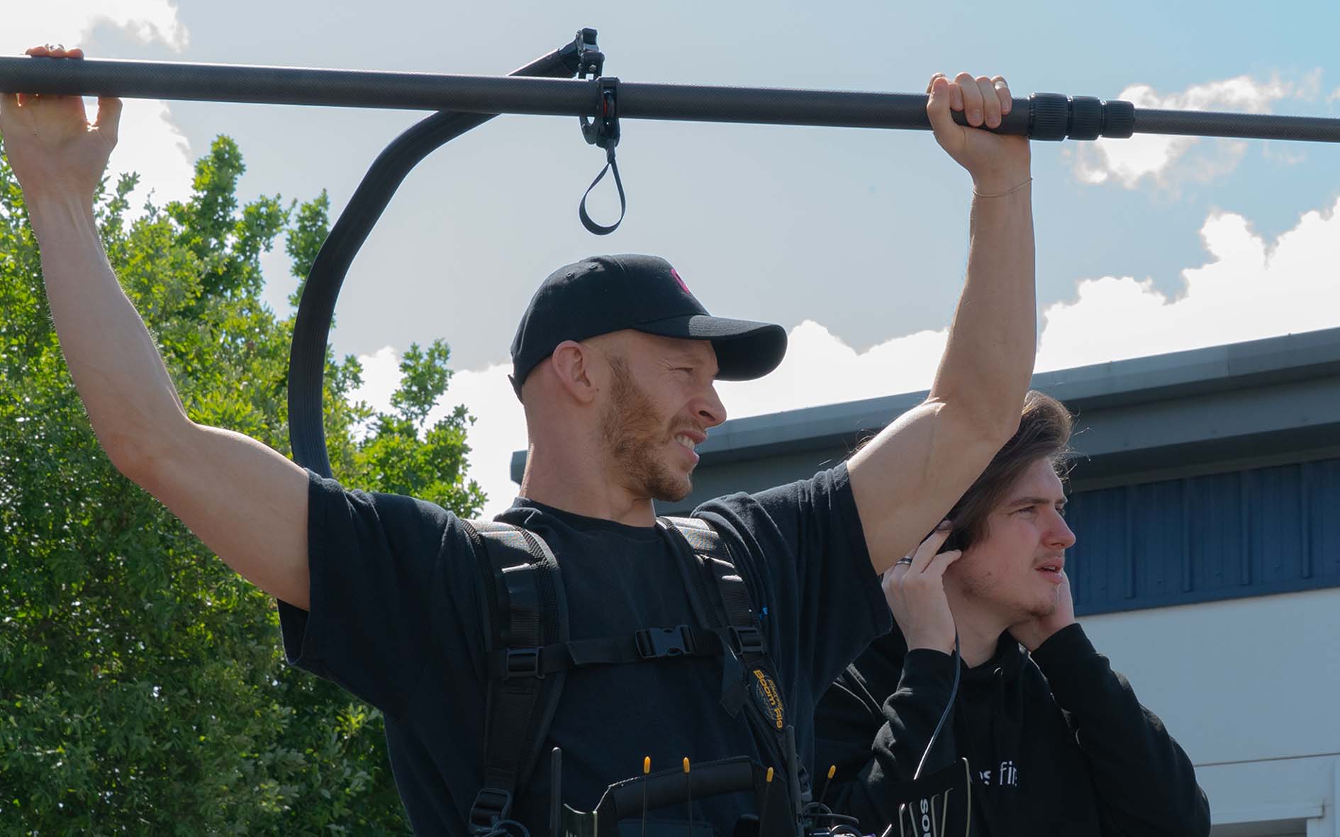 Testing the Boom Rig with multiple boom poles, such as Boom-Buddy and K-Tek