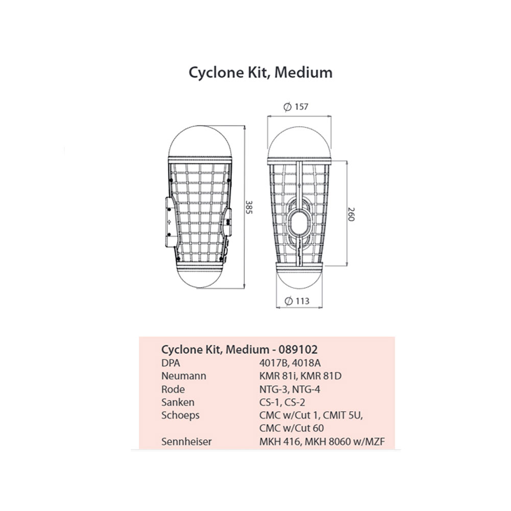 Rycote Cyclone Windshield Kit - Medium