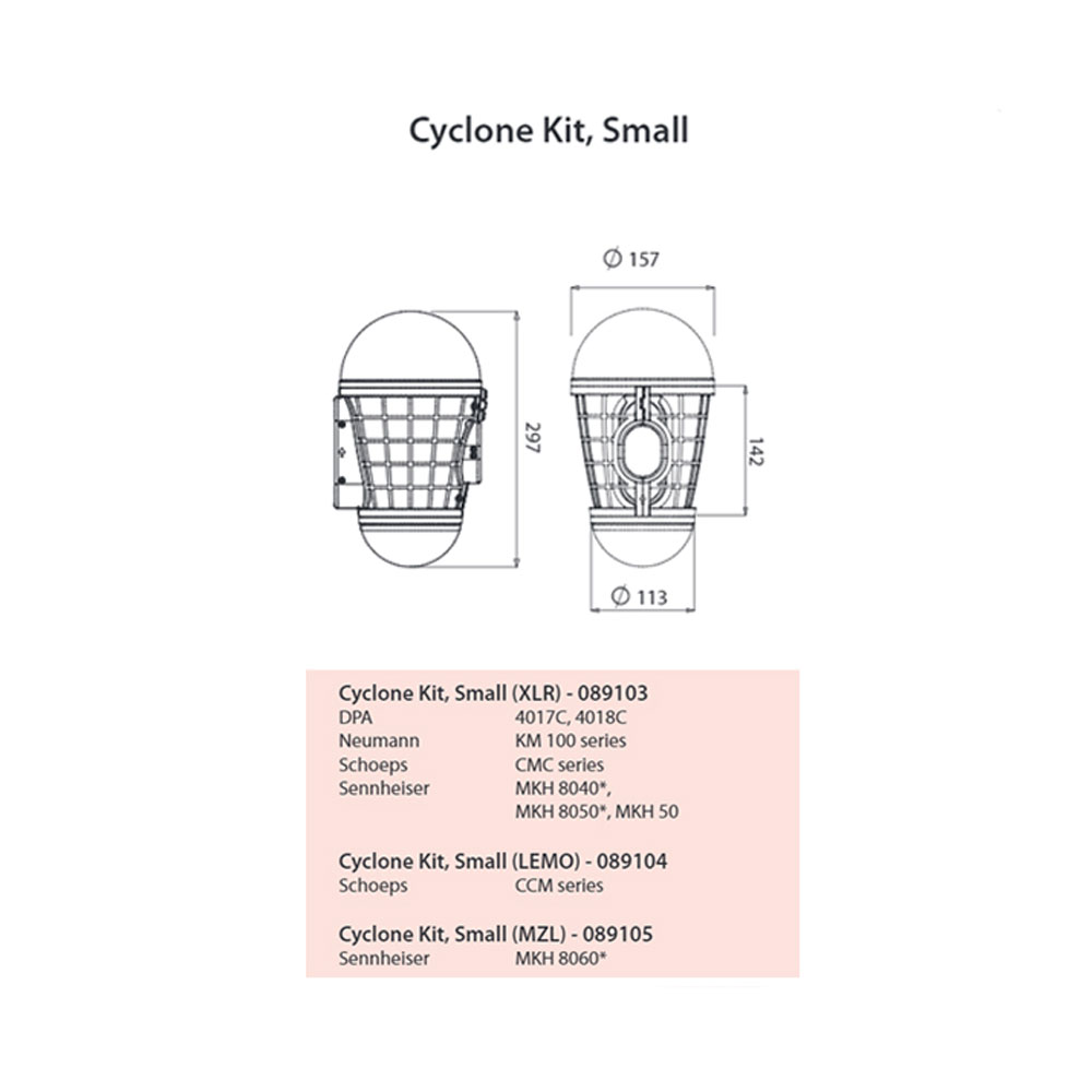 Rycote Cyclone Windshield Kit - Small