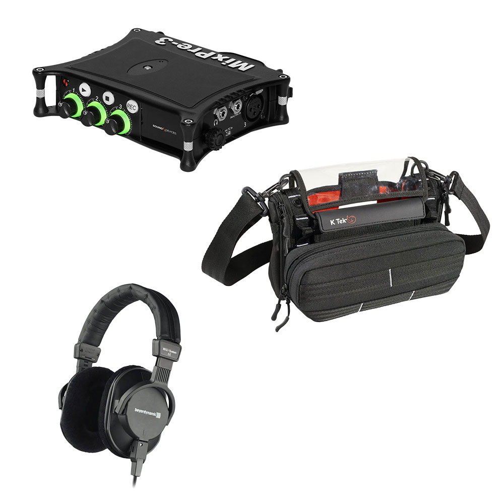 SoundDevices MixPre 3 with K-Tek Sound Bag & Headphones