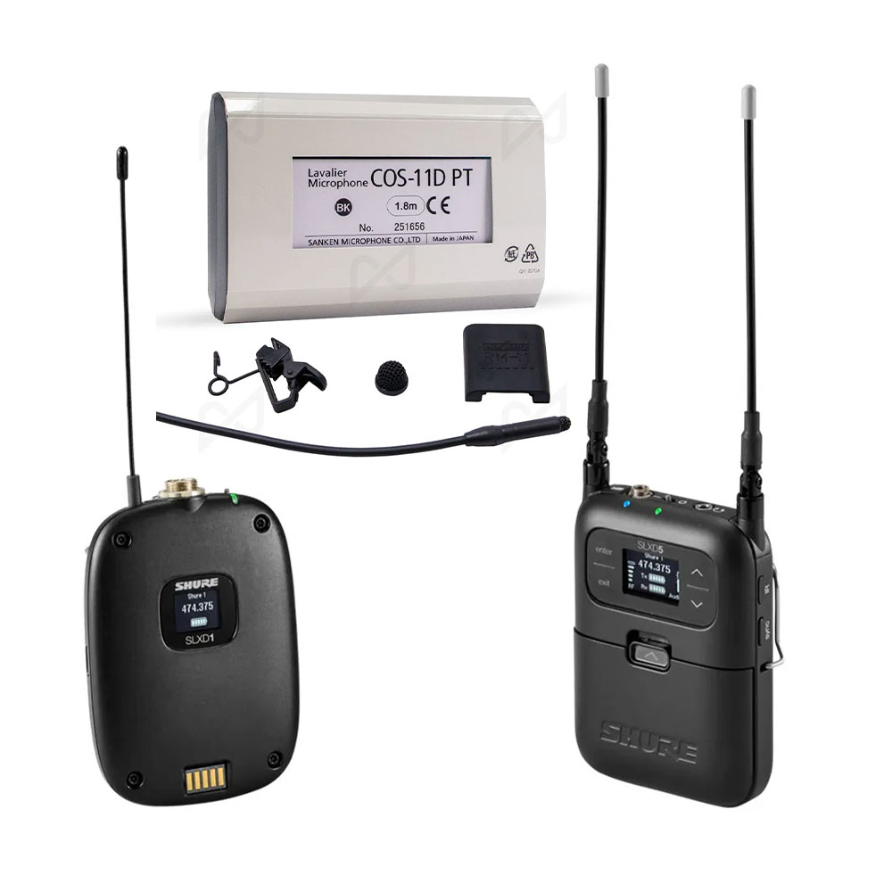 Shure SLXD15 Wireless Systems w/ Sanken Cos-11D Lav Mic