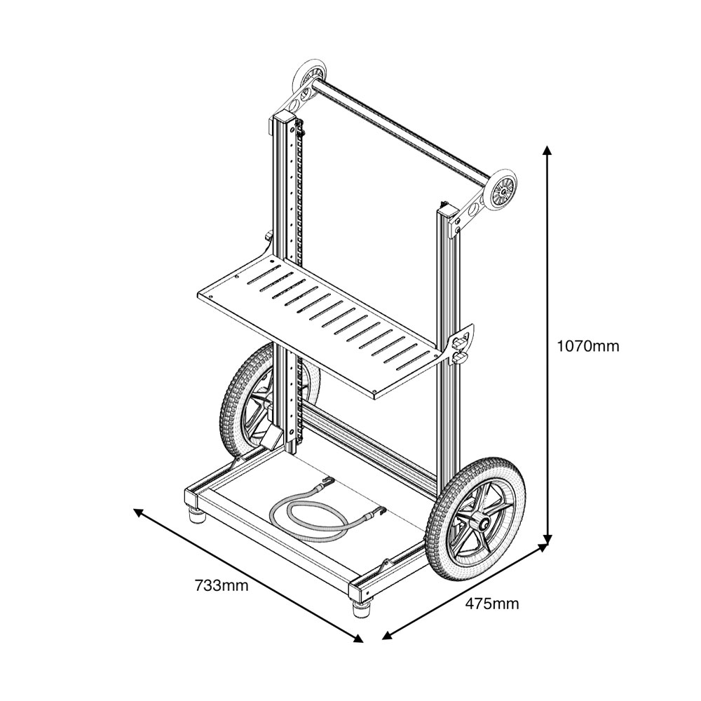 Sound Cart SC-Mini19 Modular 19" Lightweight Sound Cart