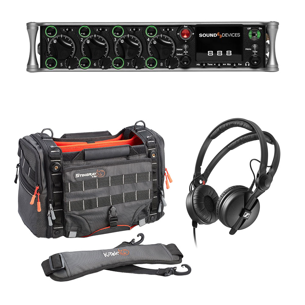 Sound Devices 888 Recorder with K-Tek Sound Bag and Headphones