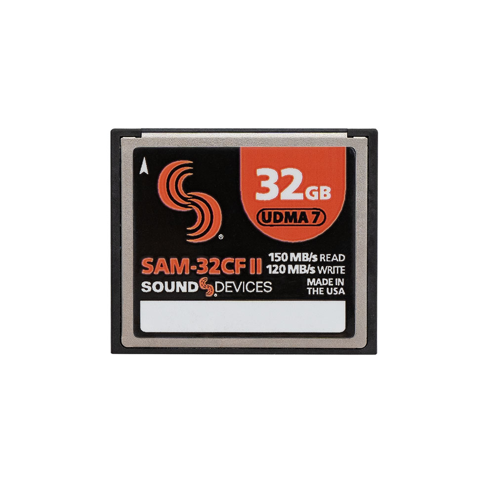 Sound Devices SAM-32CF II 32GB, UDMA-7 Compact Flash (CF) Card