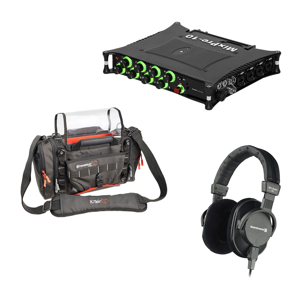 SoundDevices MixPre 10 with K-Tek Sound Bag & Headphones
