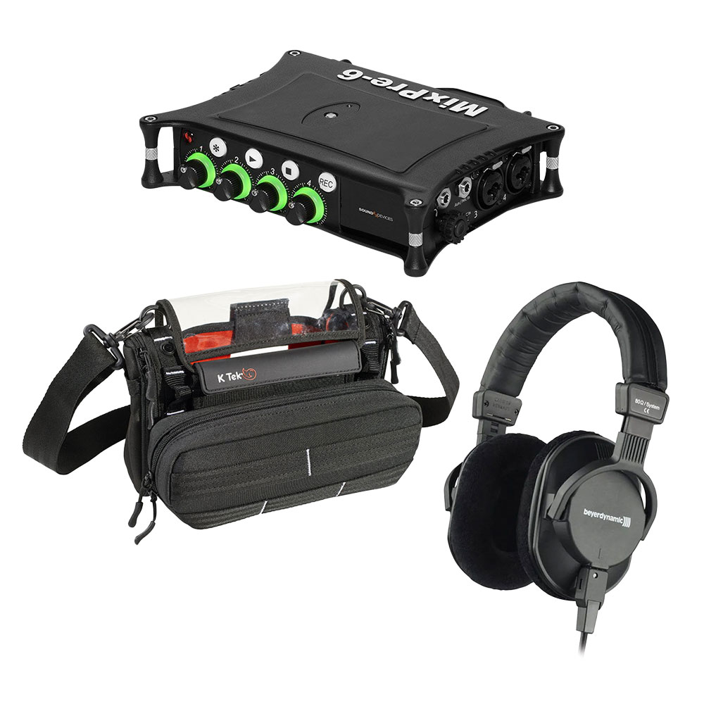 SoundDevices MixPre 6 with K-Tek Sound Bag & Headphones