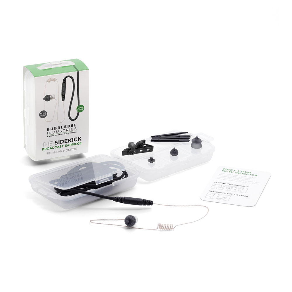 The Sidekick Broadcast Earpiece IFB In-Ear Monitor, Mono Curly